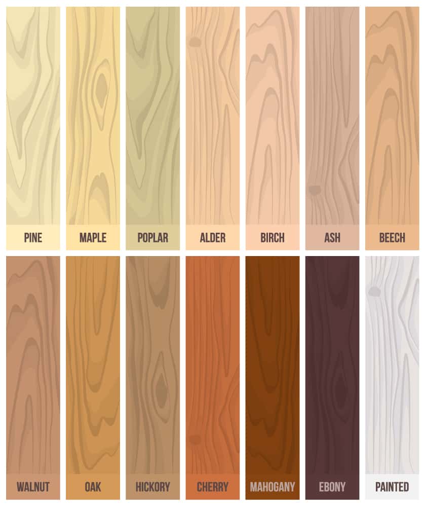 Common solid wood swatch color set