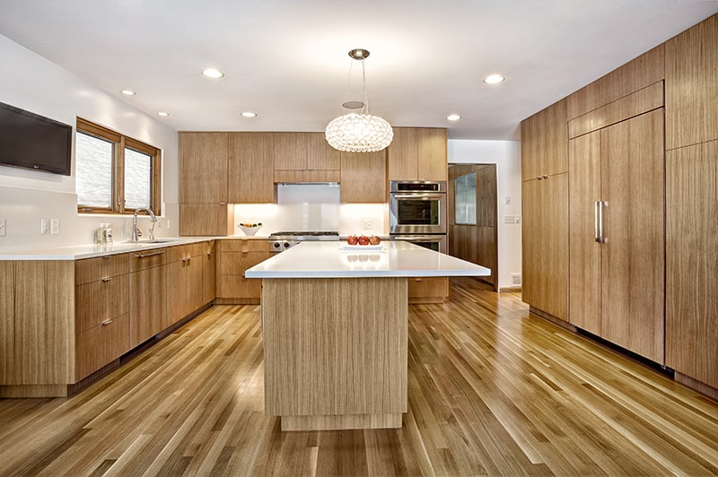 White Oak Wood Kitchen Cabinets