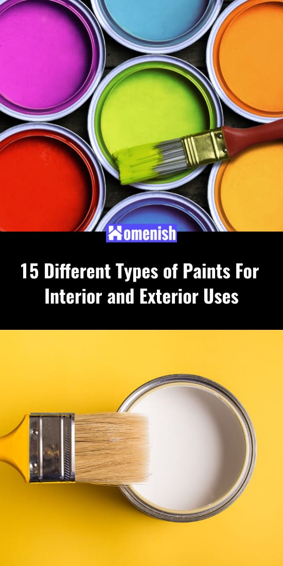 15 Different Types of Paints For Interior and Exterior Uses