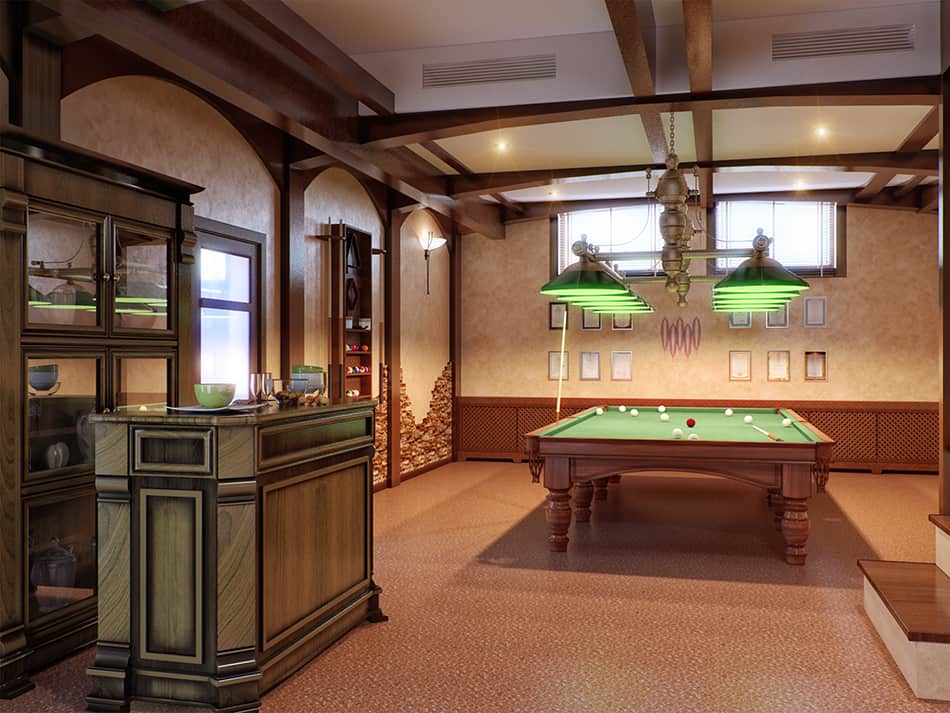 Bar with Billiards Table