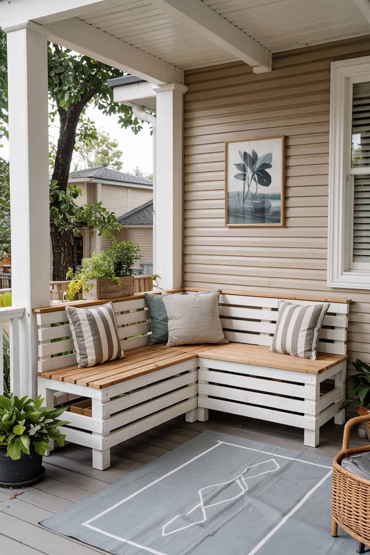 Built in Corner Bench with Storage