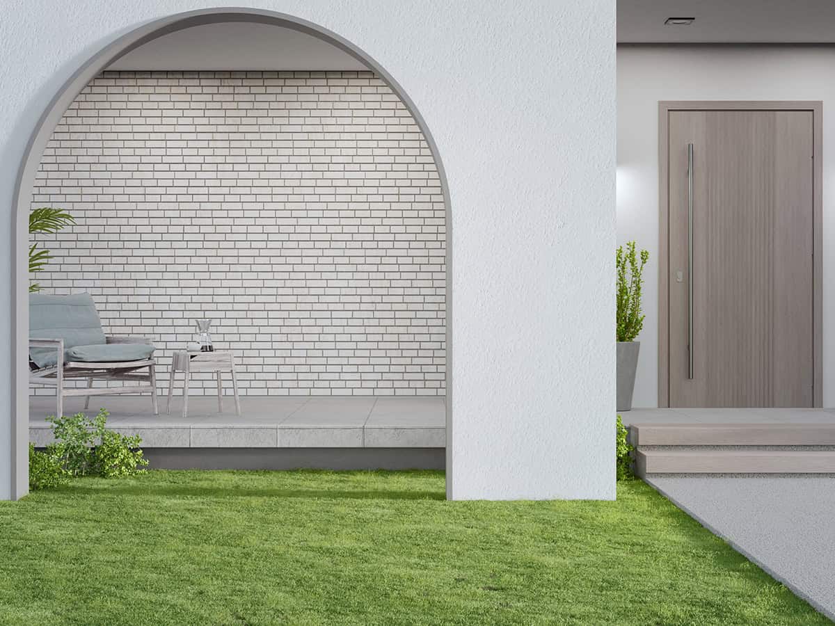 Decorative Arch and Sitting Area
