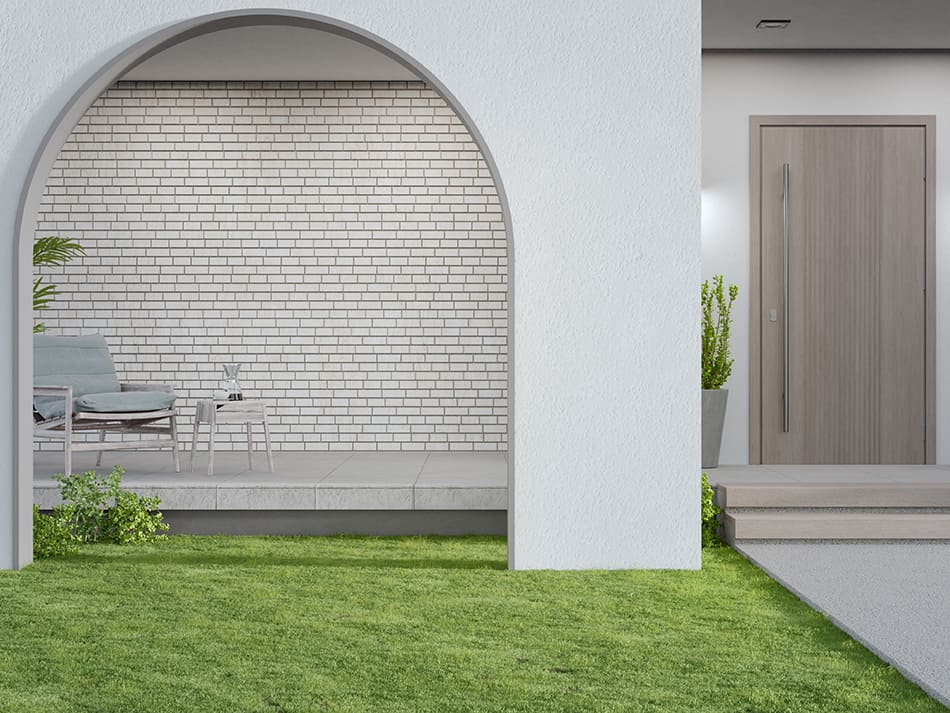 Decorative Arch and Sitting Area