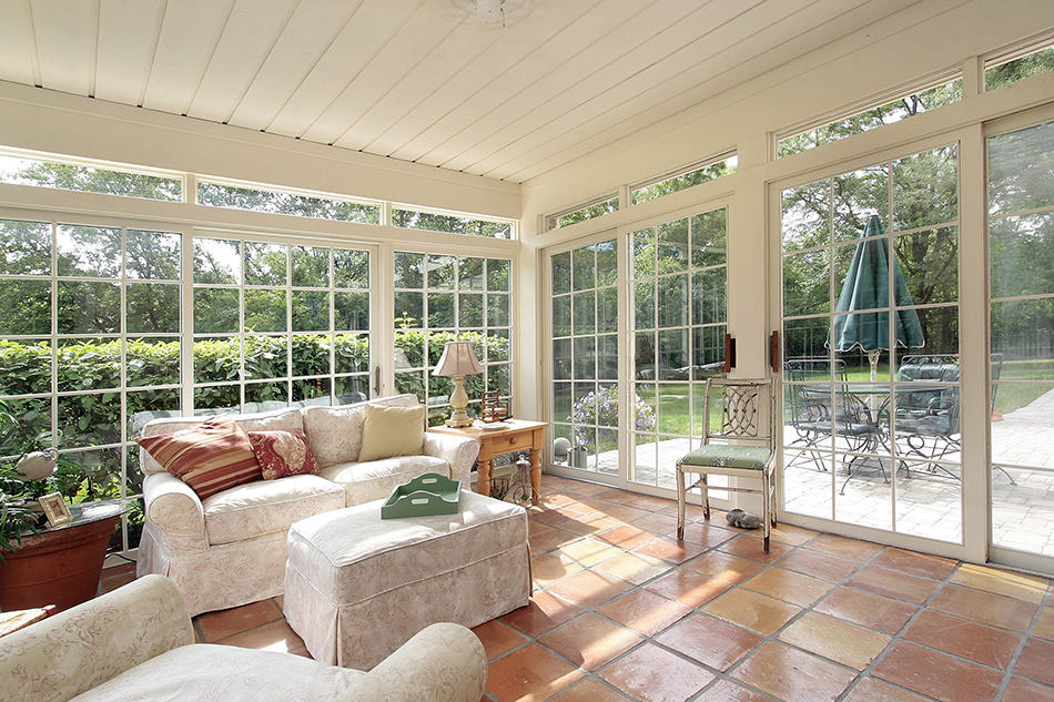 Flowing Porch with Spanish Tile