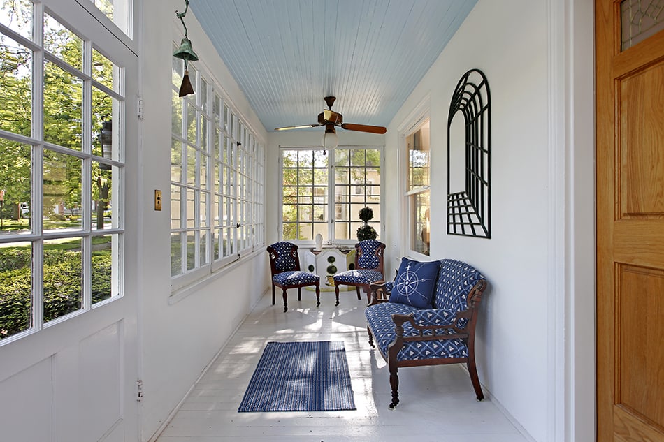 Narrow Porch with Just Enough Seating