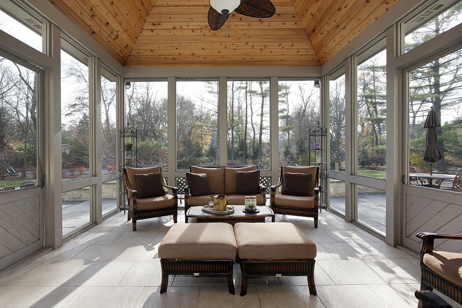 Pass-Through Porch with Wood Ceiling