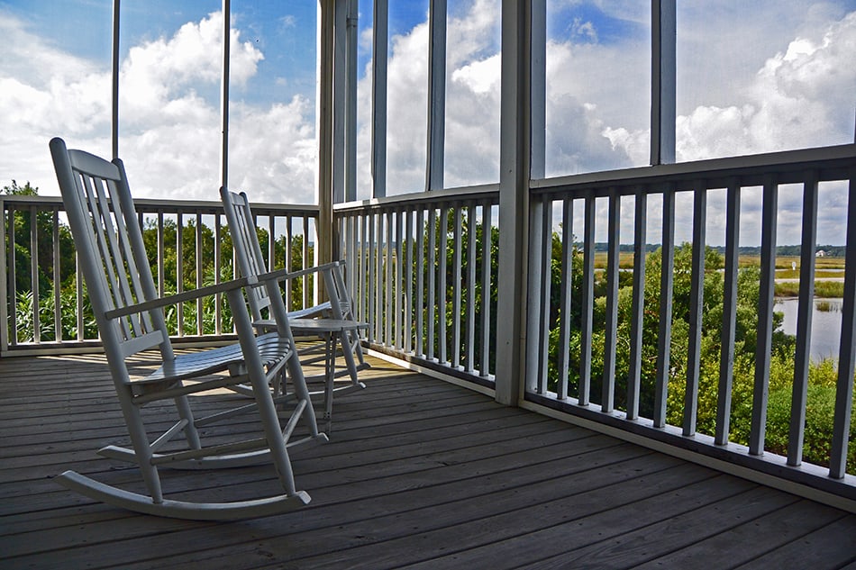 Rocking Chairs with a View to the Pond