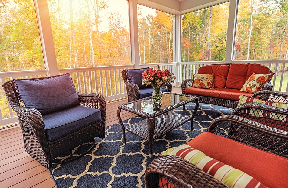 Screened-In Porch with Seating Area