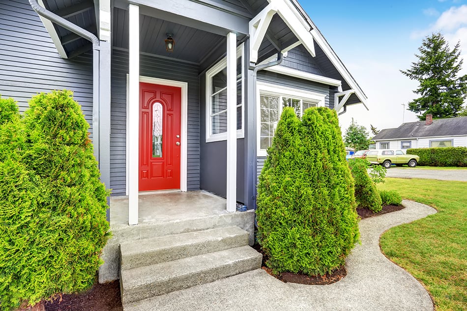 Simple Front Porch with Pillars