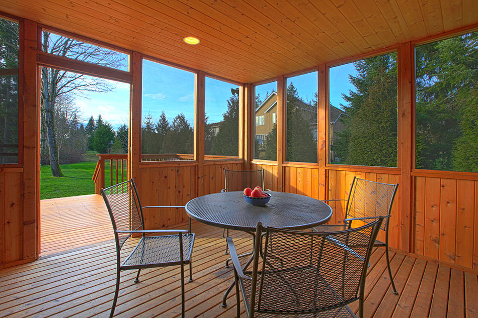 Wood Porch with Wire Frame Furniture