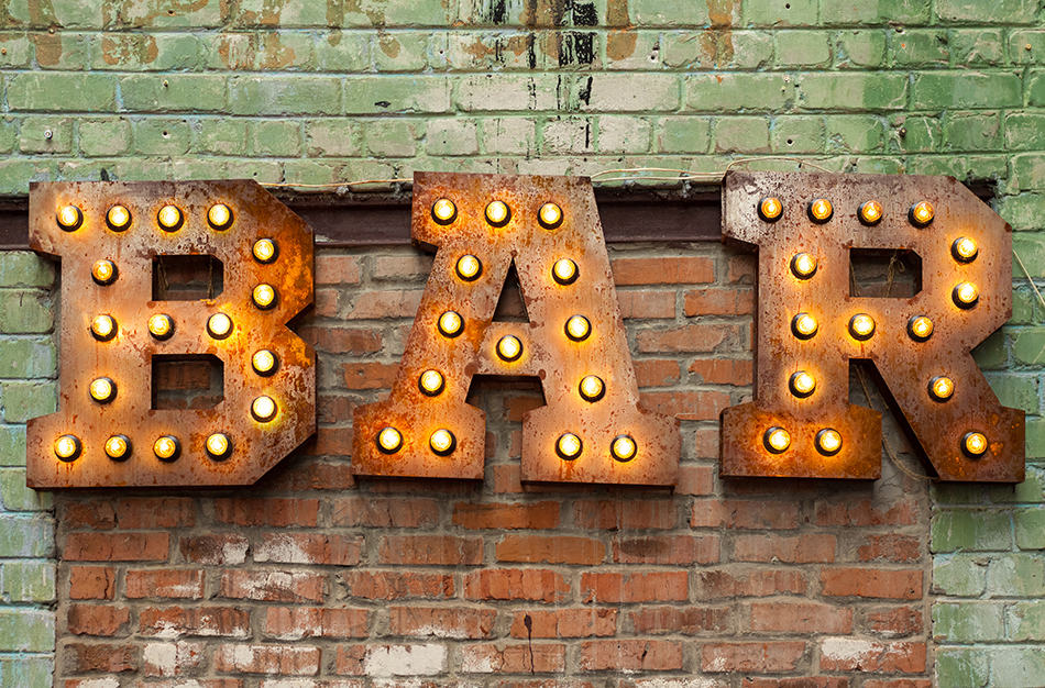 Worn Bar Sign