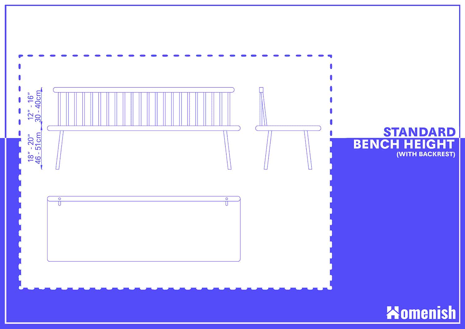 Standard Bench Height With Backrest