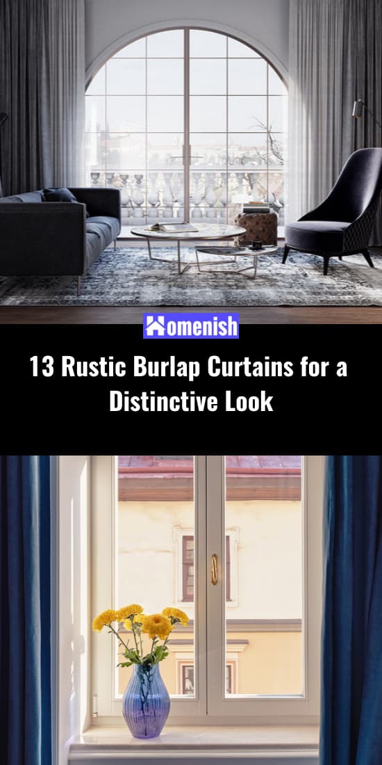 13 Rustic Burlap Curtains for a Distinctive Look