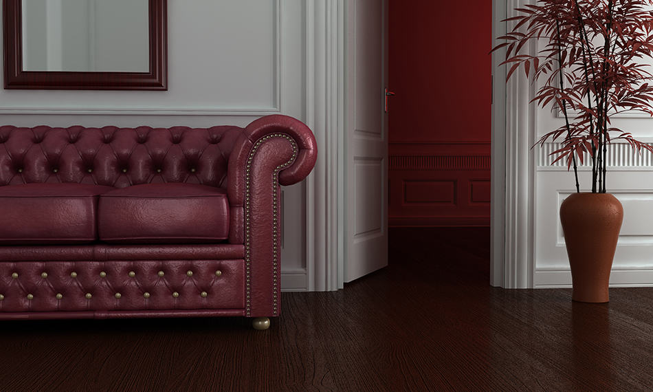 Burgundy Leather Sofa