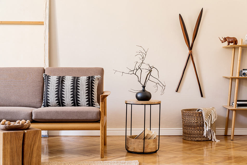 Circular Coffee Table with Storage