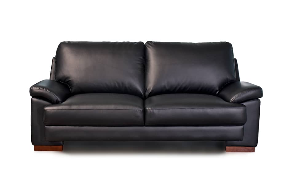 Elegant and versatile Black Leather Sofa