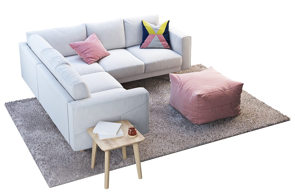 Match the Rug with the Short-Side of Sectional