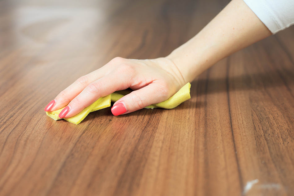 Removing Excess Dried Stains on Kitchen Cabinets