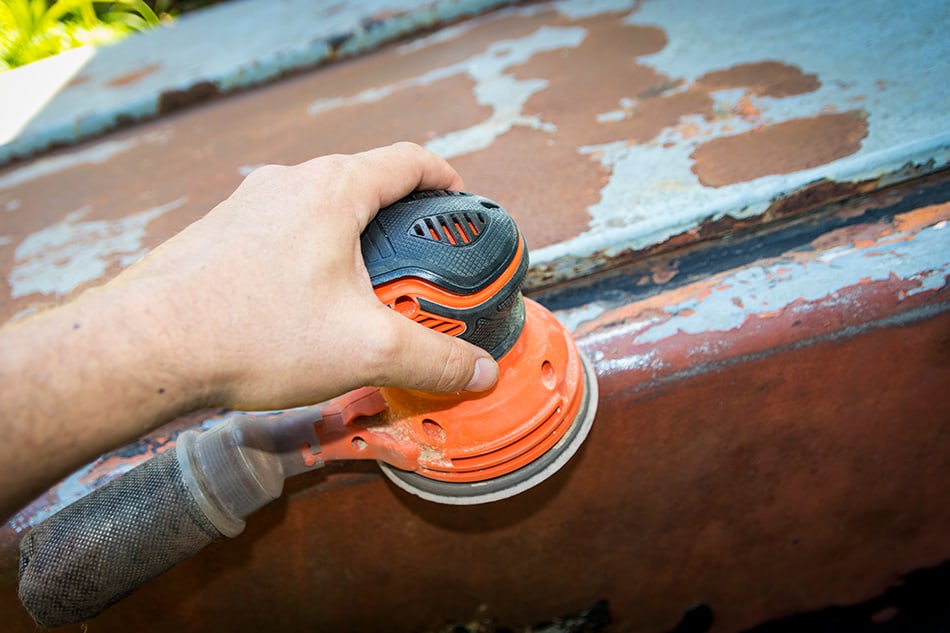 Removing Rust, Residue, and Old Paint from the Metal Surface