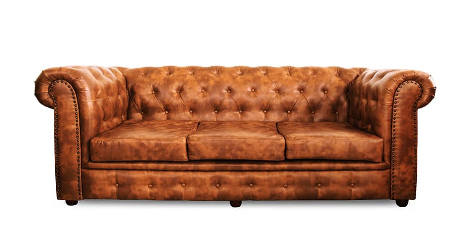 Saddle Brown Leather Sofa