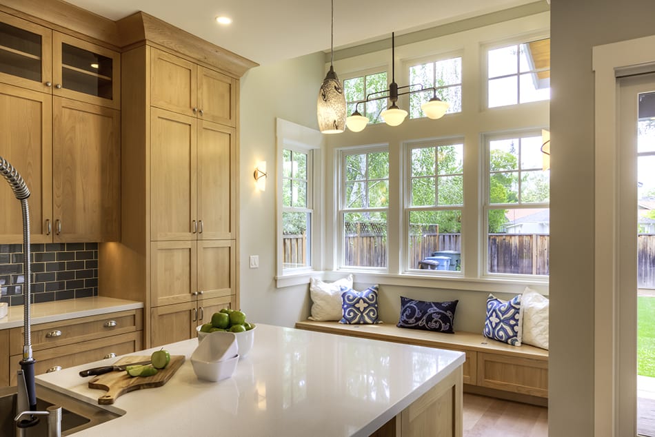 Beige Oak Wooden Cabinets