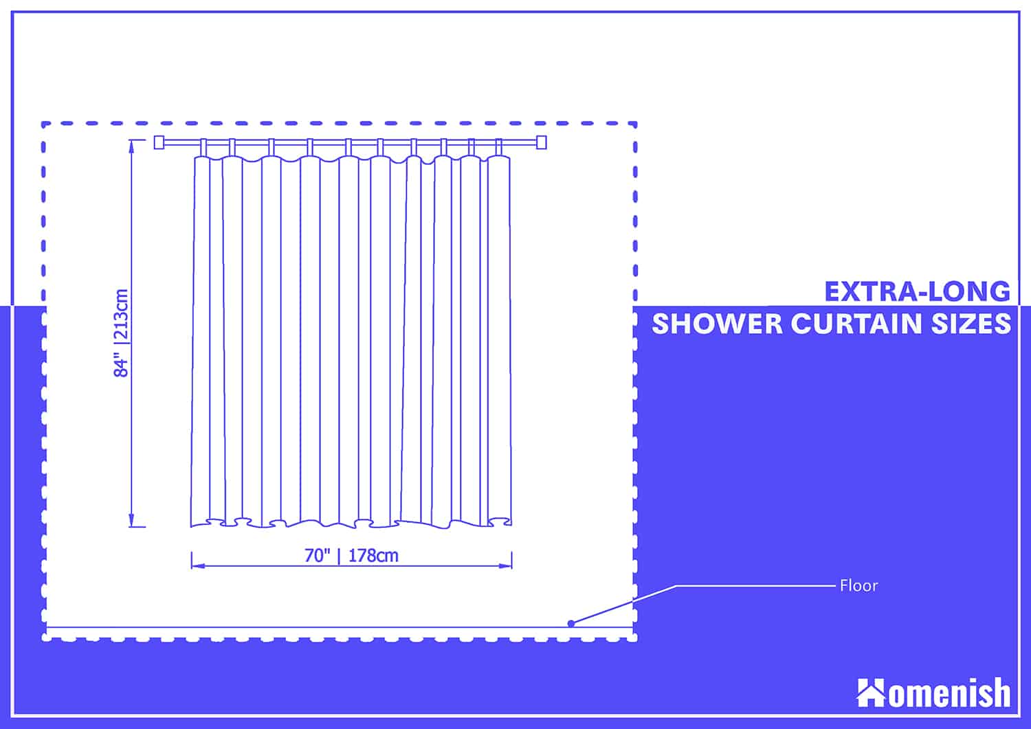 Extra-Long Shower Curtain Size