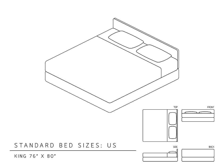 King Size Bed Dimensions Homenish, King Bed Length And Width