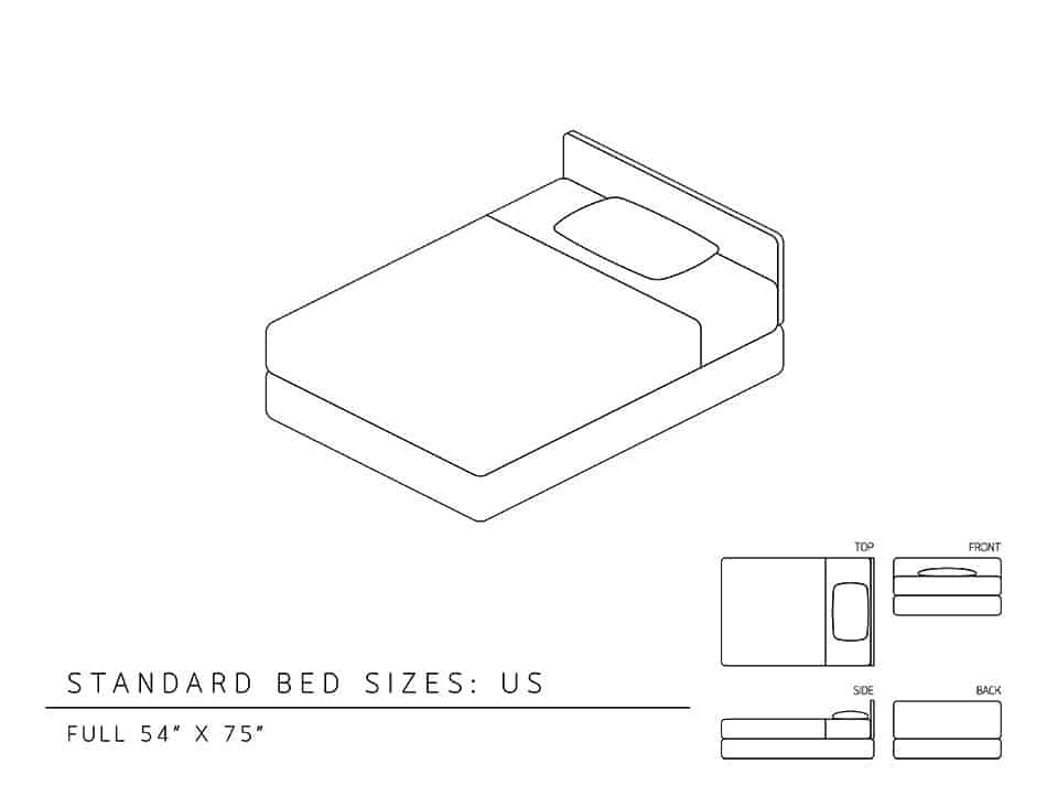 full bed dimensions in feet