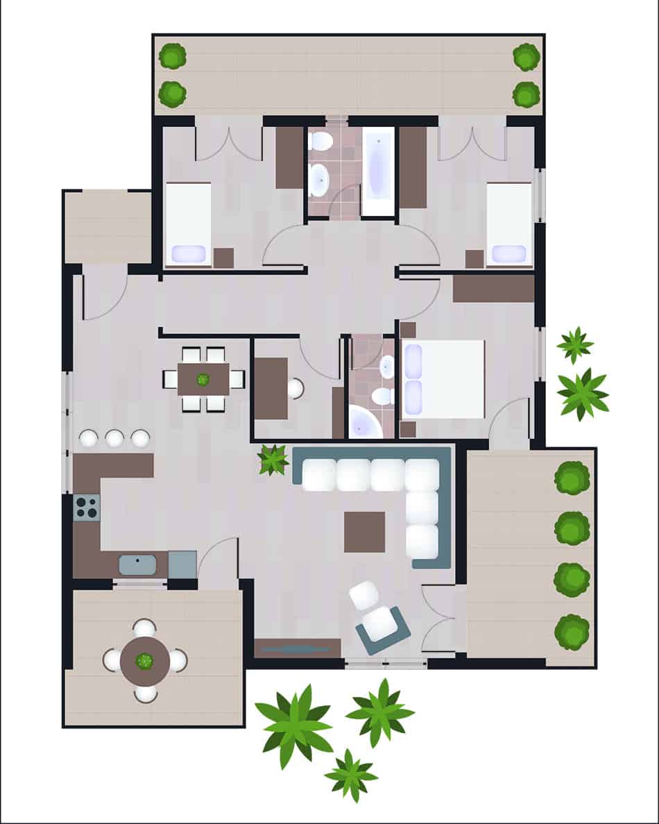 3-Bedroom Apartment