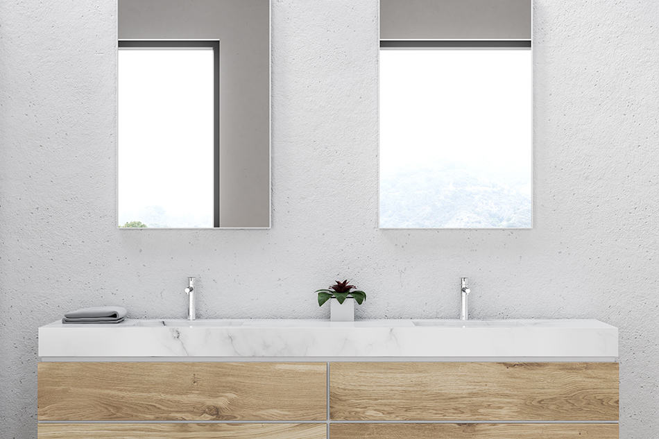 Double Vanity Mirror Size, What Size Should A Bathroom Vanity Mirror Be