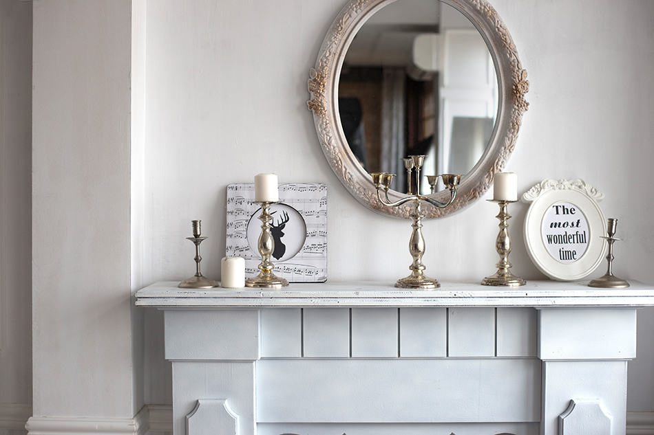 Group the mirror with candles