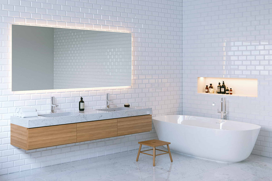 Should Bathroom Be Fully Tiled Homenish, Pictures Of Tiled Bathrooms