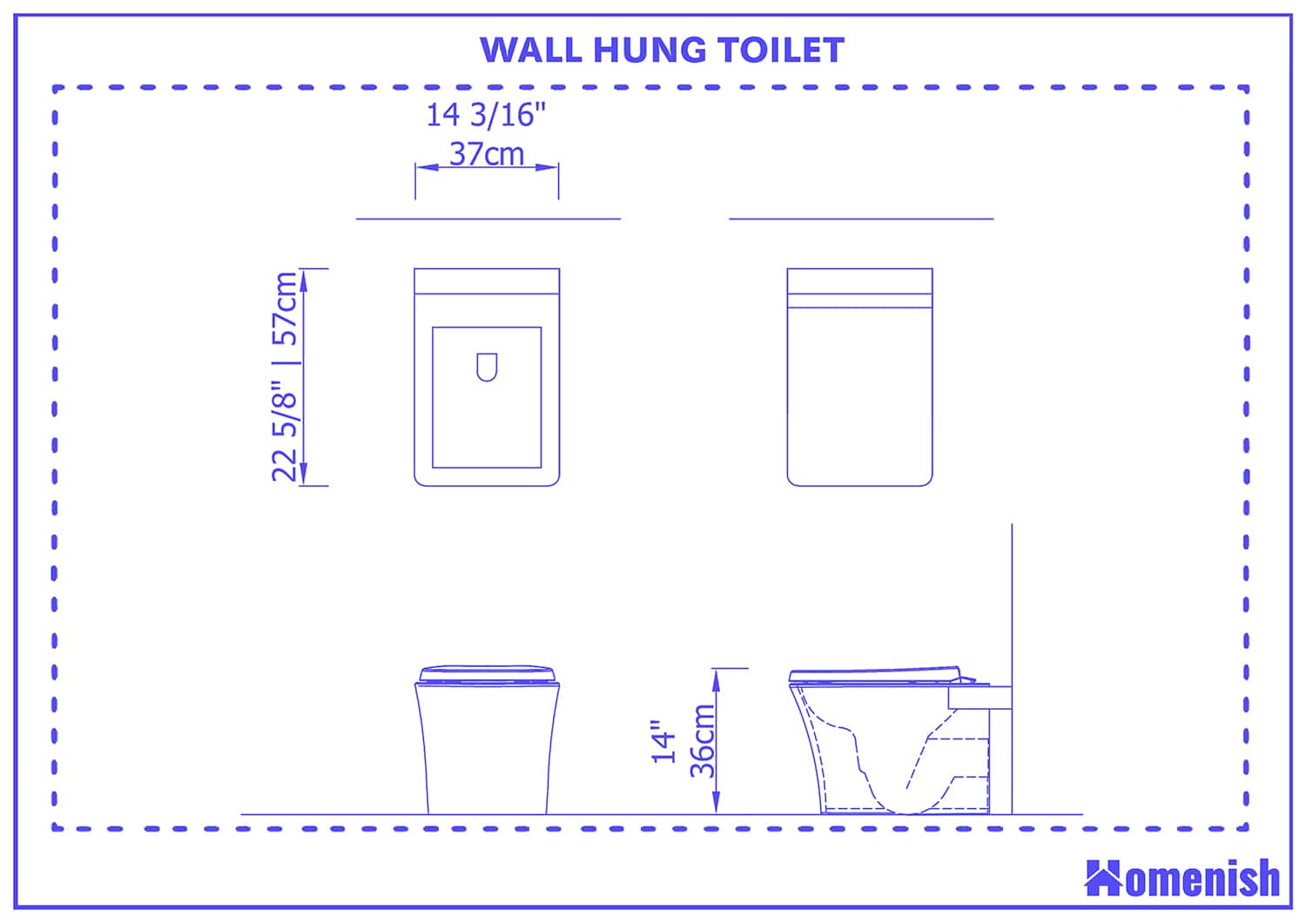 Wall hung toilet