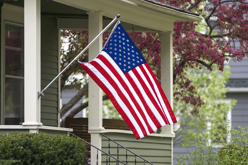 Where to Hang Flag on Front of House