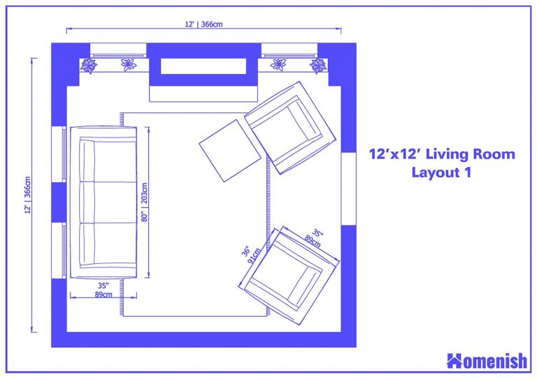 9 X 12 Living Room Layout
