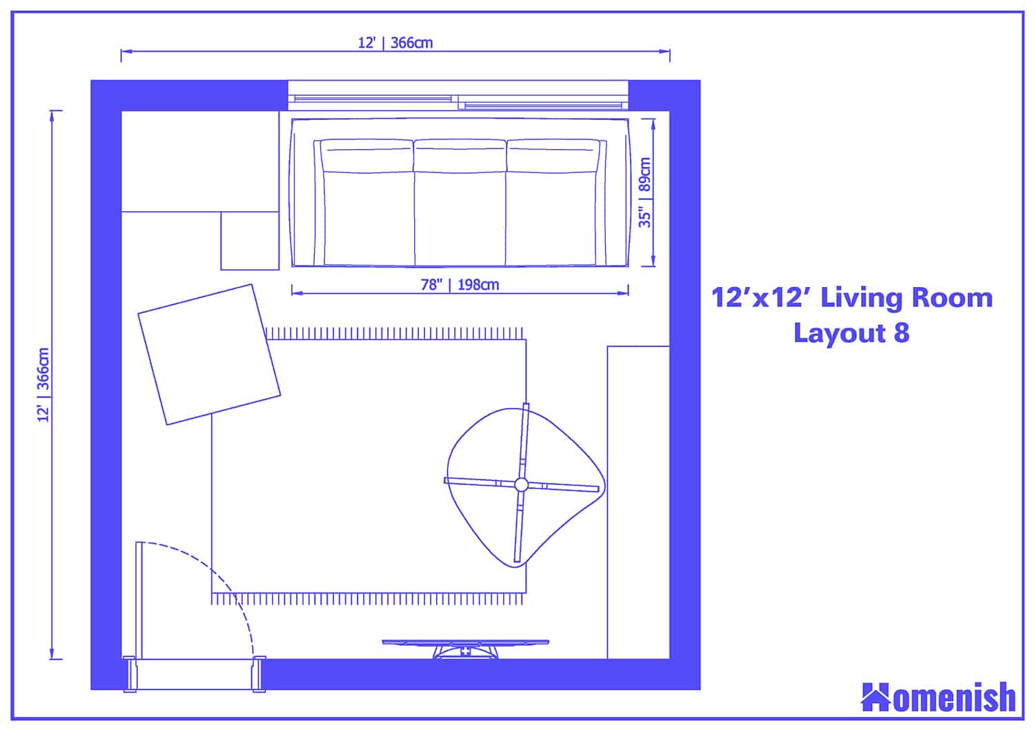 12 X 18 Living Room Layout