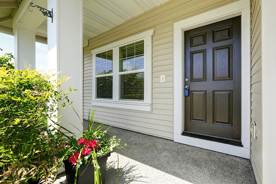 Dark Brown with Light Green Siding