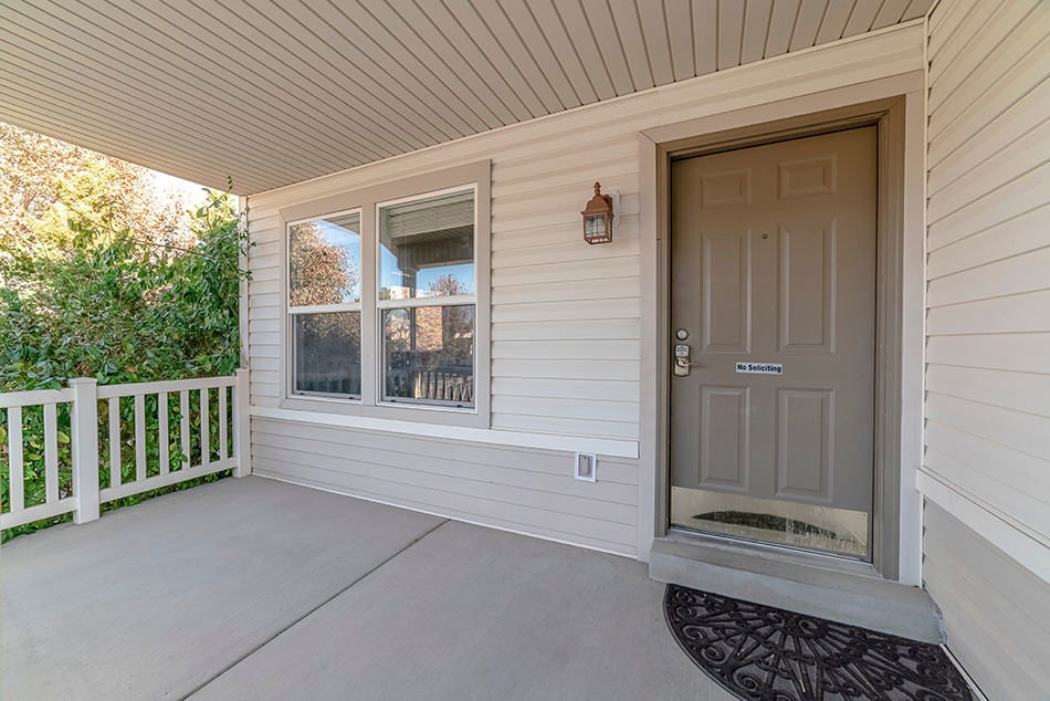 Gorgeous Greige Front Door and Tan House