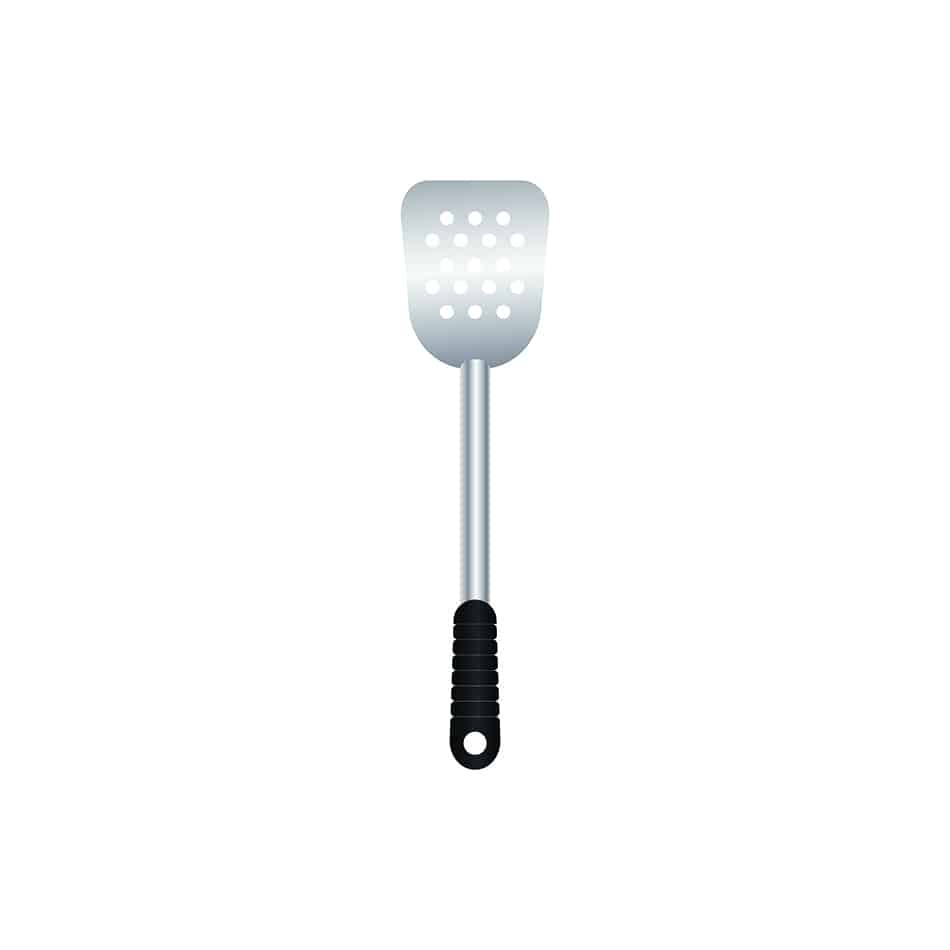 Perforated flipper spatulas