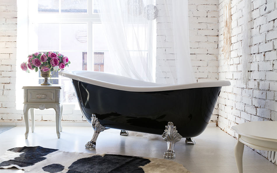 The claw-foot style tub