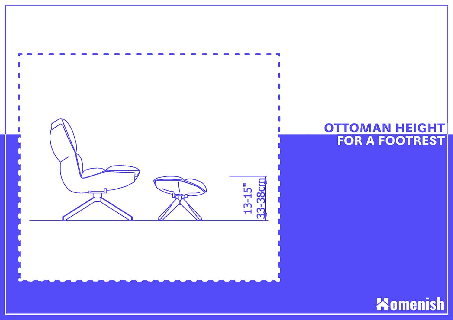 Ottoman Height for a Footrest