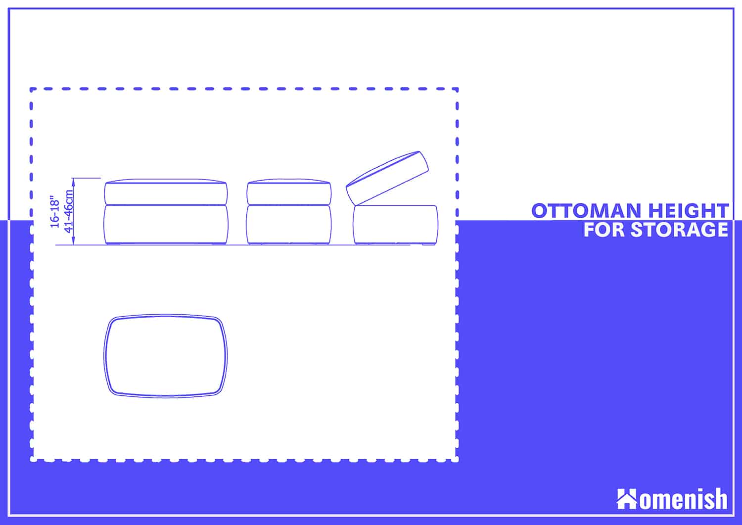 Ottoman Height for Storage