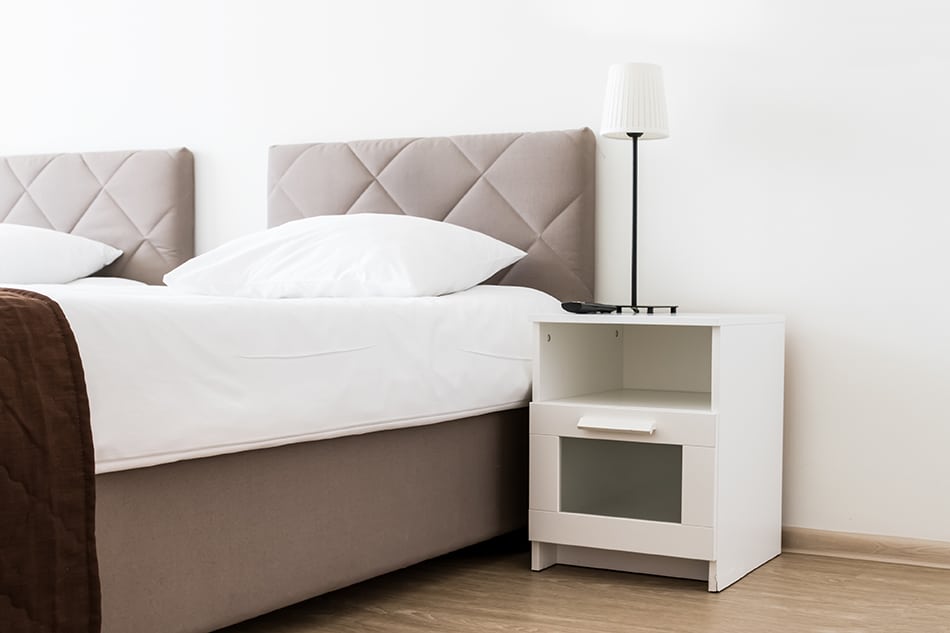 Open Bookshelves As A Nightstand