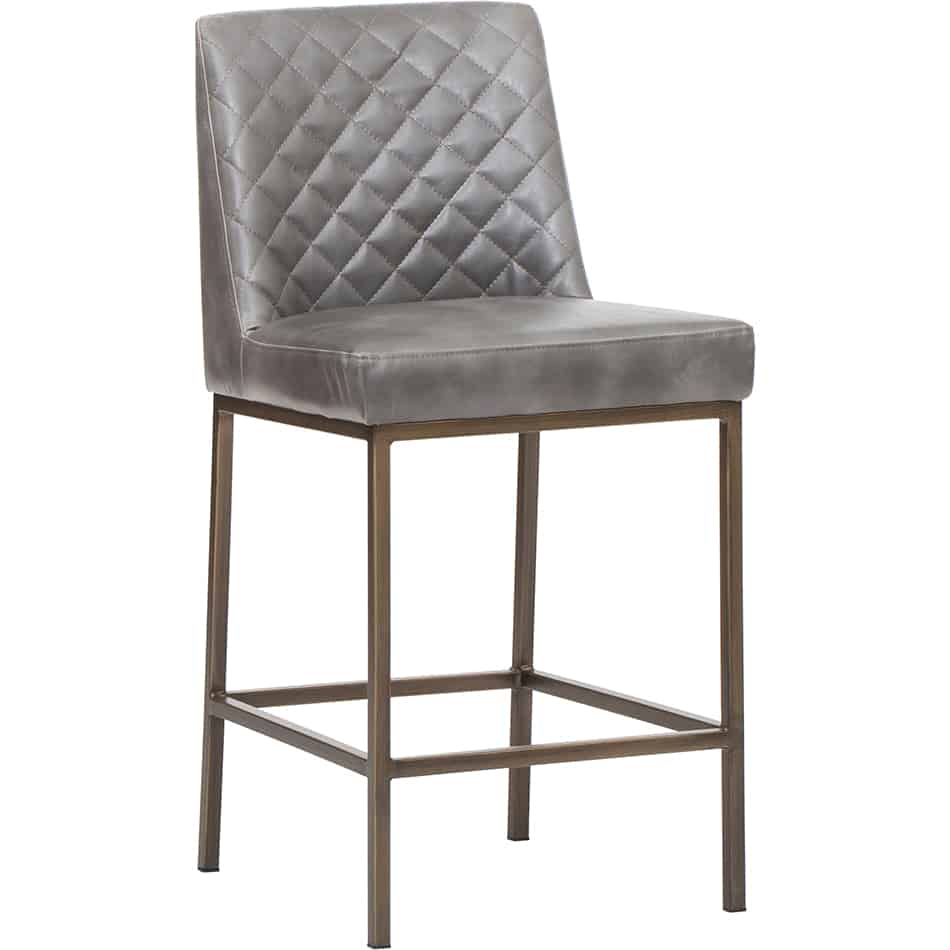 Solid Back Bar Stool