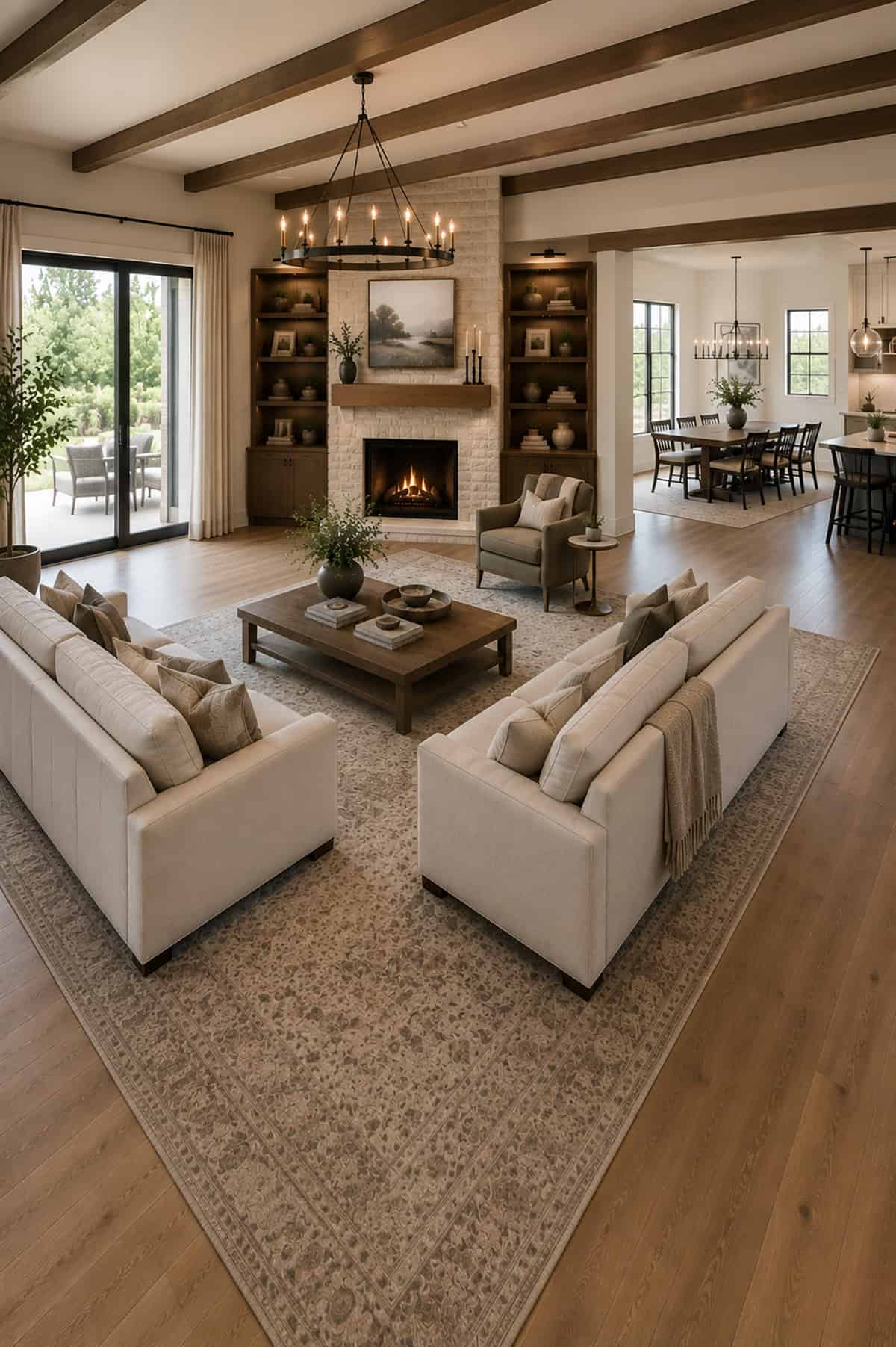 Two Sofas Creating a Broken U Shaped Layout