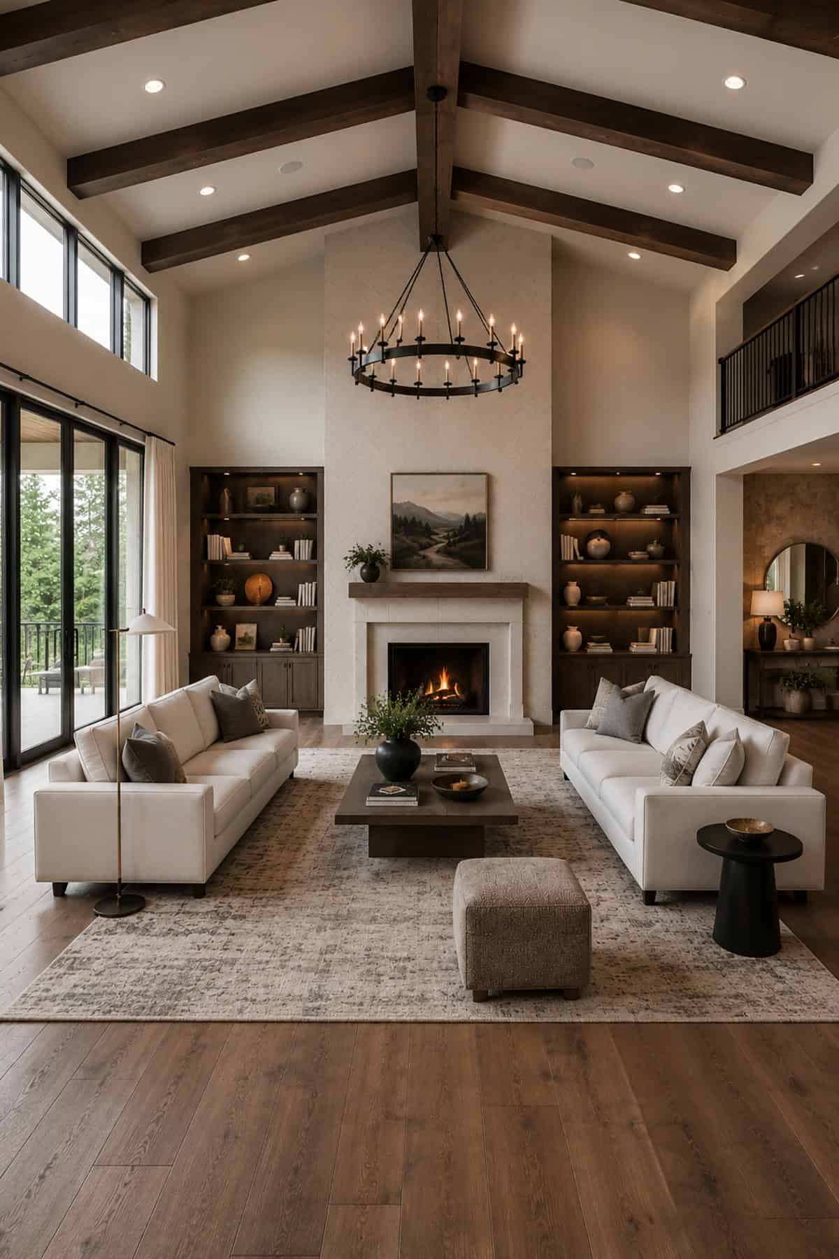 Two Sofas Floating in the Center of the Room