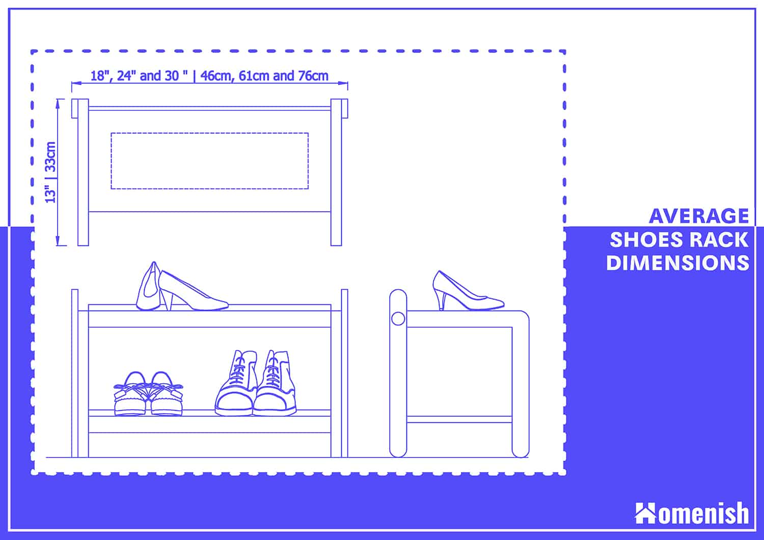 average shoe rack dimensions - Tham khảo kích thước tủ, kệ giầy theo tiêu chuẩn kiến trúc