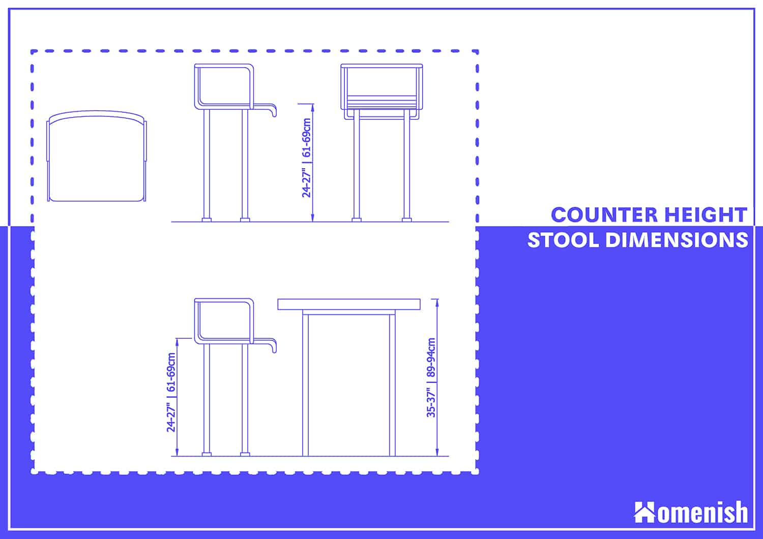 Counter Height Stool Dimensions