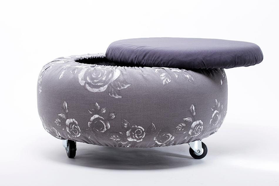 Ottoman with An Open Lid