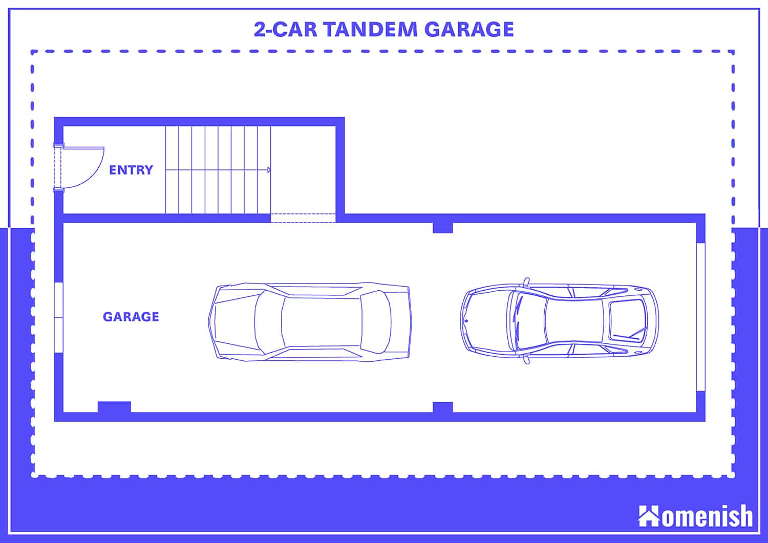 2-Car Tandem Garage